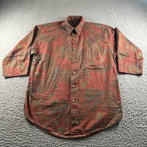 Gitman Bros Paisley Button-Up Shirt Mens M 3/4 Sleeve Multicolor Vintage Casual